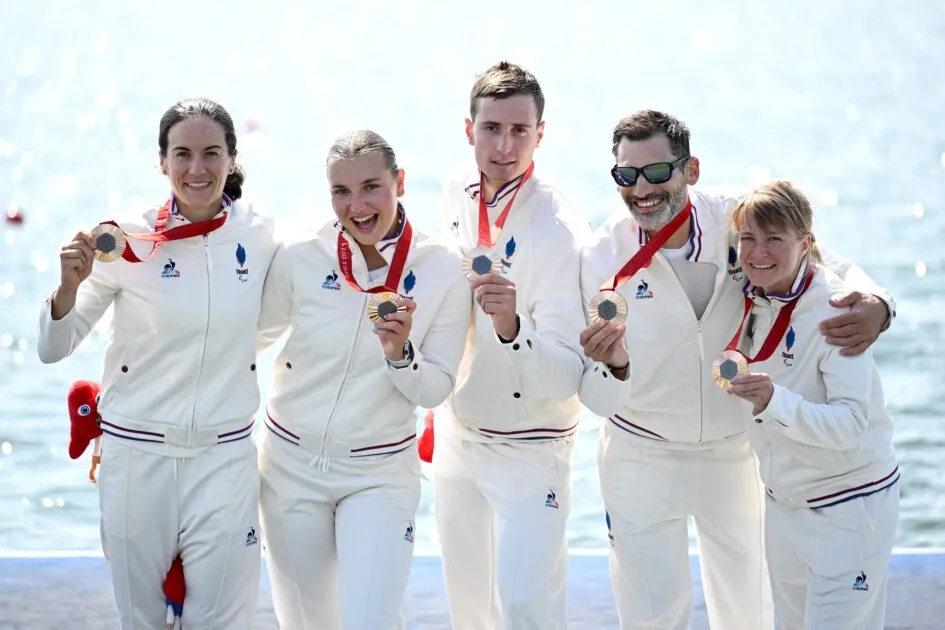 Emilie Acquistapace, Rémy Taranto, Candyce Chafa, Margot Boulet, Grégoire Bireau, para aviron, aux Jeux Paralympiques de Paris 2024