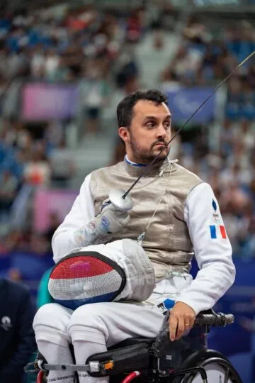 Maxime Valet, escrime fauteuil, aux Jeux Paralympiques de Paris 2024