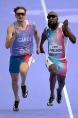 Trésor Makunda & Joachim Berland 100m T11, aux Jeux Paralympiques de Paris 2024