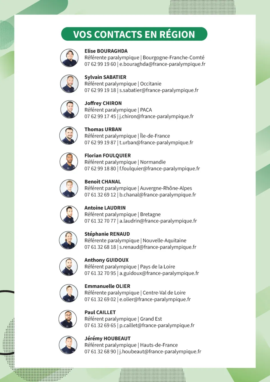 CPSF - Les contacts du CPSF en région