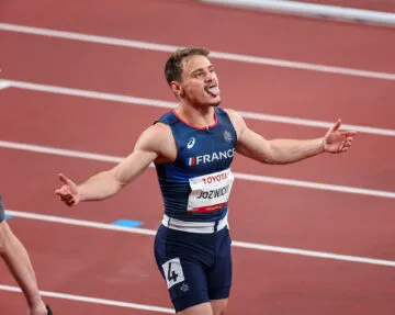 Dimitri Jozwicki lors de la finale du 100m T38 aux Jeux Paralympiques de Tokyo 2020