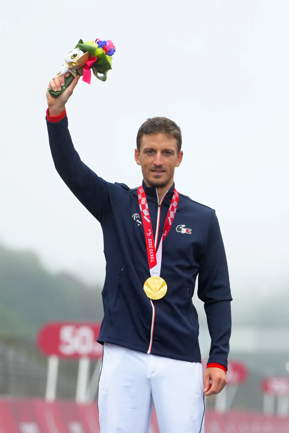 Kevin Le Cunff sur le podium des Jeux Paralympiques de Tokyo