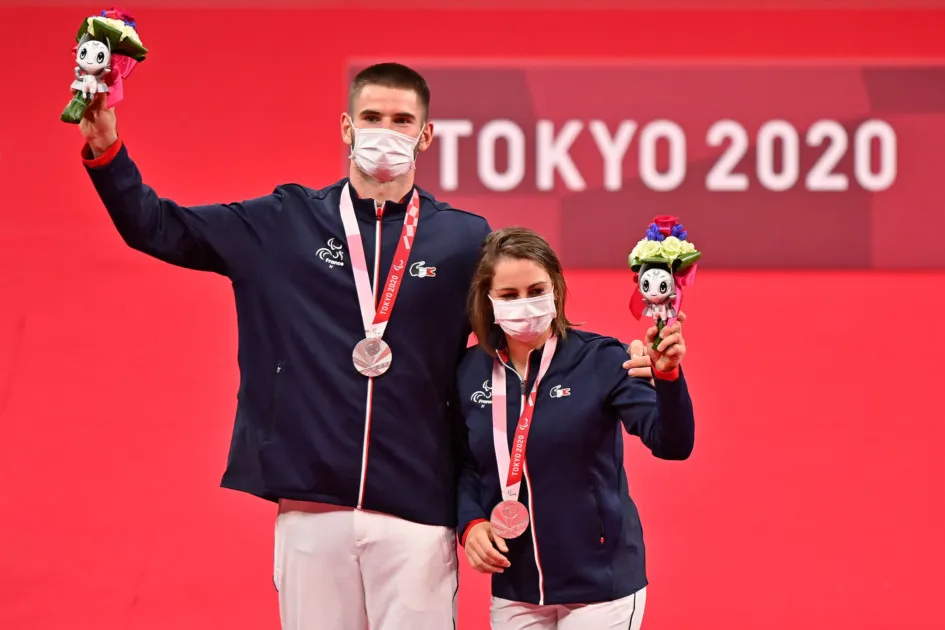 Faustine Noel et Lucas Mazur lors des Jeux Paralympiques de Tokyo