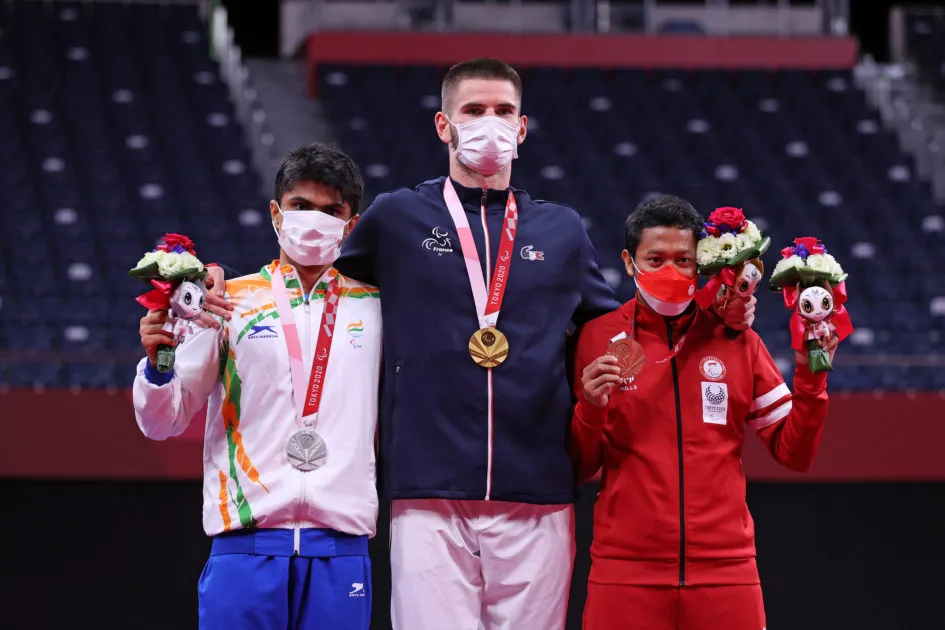 Lucas sur le podium des Jeux Paralympiques de Tokyo