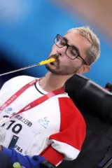 Samir Vanderbeken en Boccia lors des Jeux Paralympiques de Tokyo 2020