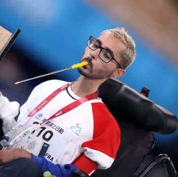 Samir Vanderbeken en Boccia lors des Jeux Paralympiques de Tokyo 2020
