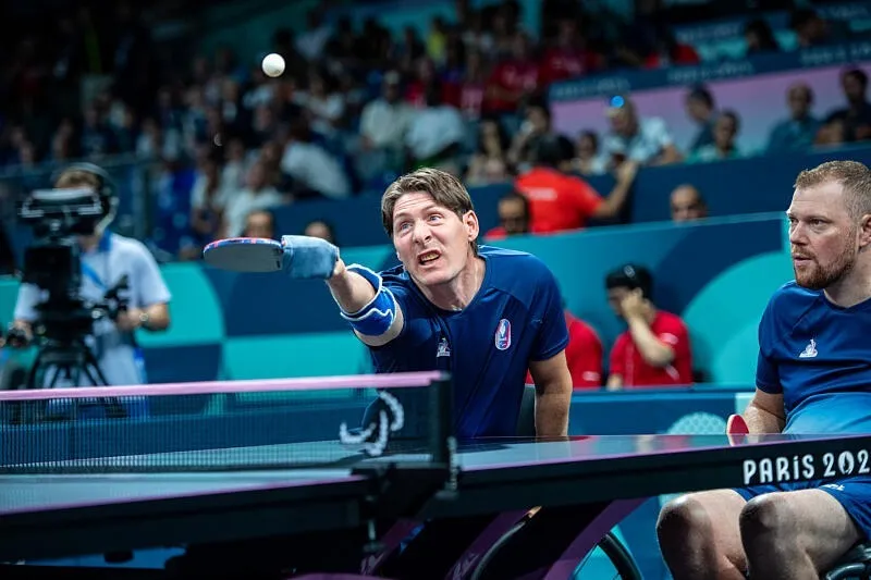 Julien Michaud, para tennis de table, aux Jeux Paralympiques de Paris 2024