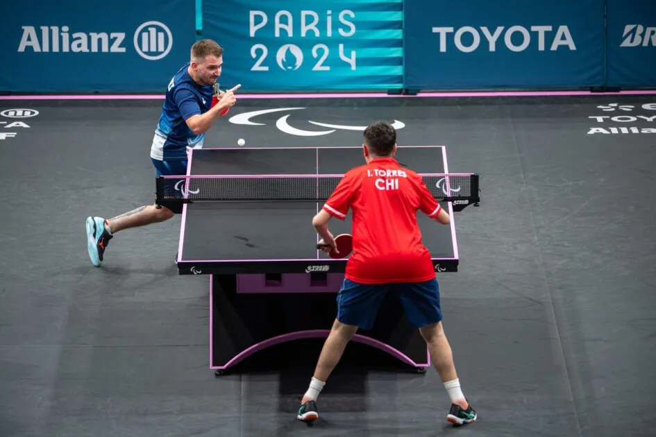 Esteban Herrault, para tennis de table, aux Jeux Paralympiques de Paris 2024