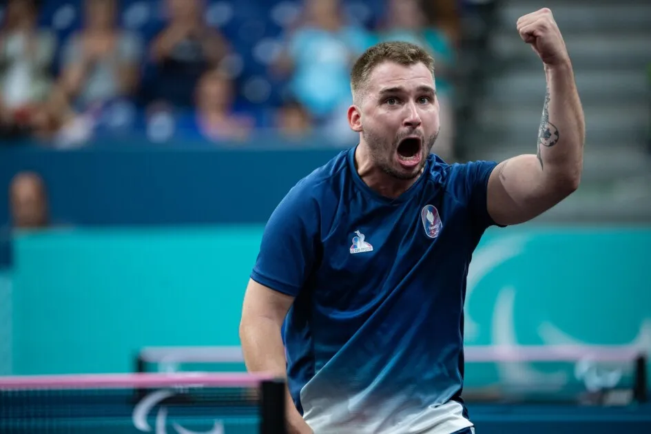 Esteban Herrault, para tennis de table, aux Jeux Paralympiques de Paris 2024