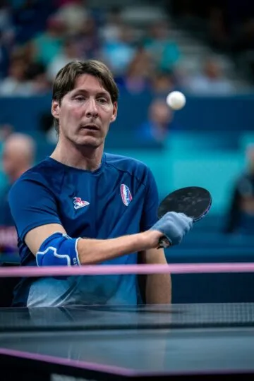 Julien Michaud, para tennis de table, aux Jeux Paralympiques de Paris 2024
