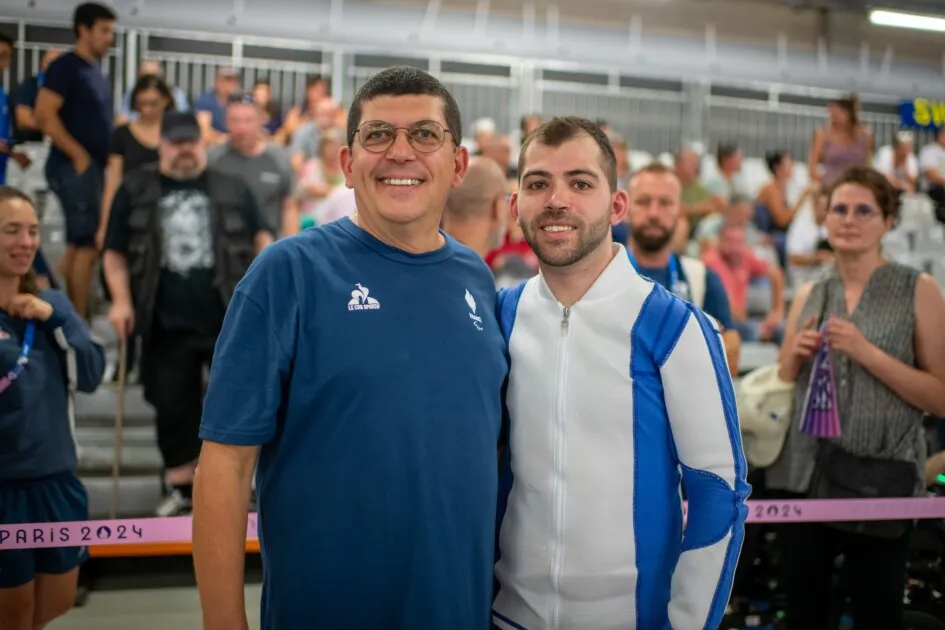 Pierre et Didier Guillaume-Sage, para tir, aux Jeux Paralympiques de Paris 2024