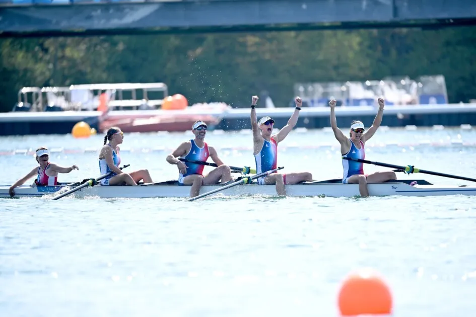 Emilie Acquistapace, Rémy Taranto, Candyce Chafa, Margot Boulet, Grégoire Bireau, para aviron, aux Jeux Paralympiques de Paris 2024