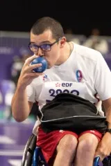 Aurélien Fabre, boccia, aux Jeux Paralympiques de Paris 2024