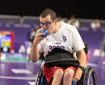 Aurélien Fabre, boccia, aux Jeux Paralympiques de Paris 2024