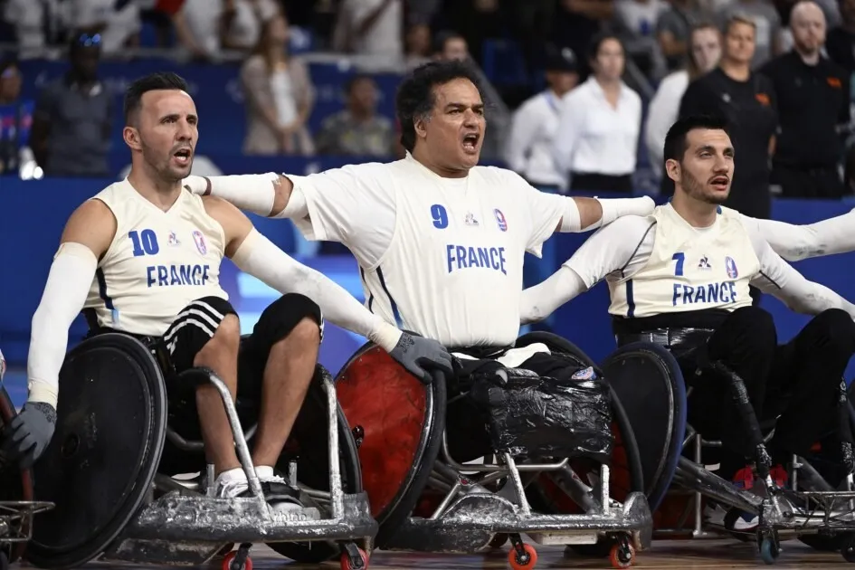 Brice Maurel, Ryadh Sallem et Matthieu Thiriet, rugby fauteuil, Jeux Paralympiques de Paris 2024