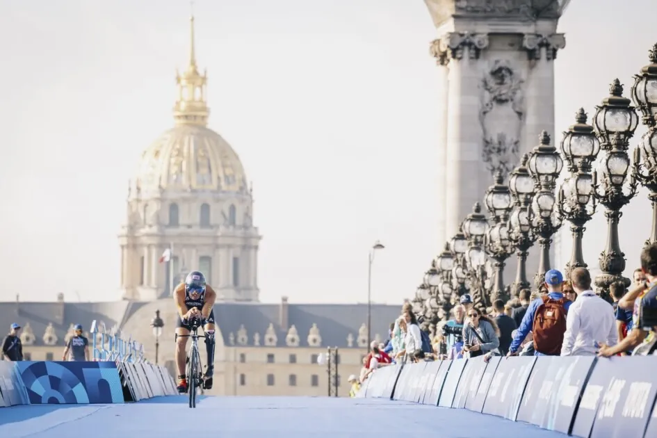 Cédric Denuzière, para triathlon, aux Jeux Paralympiques de Paris 2024