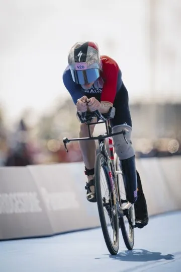 Pierre-Antoine Baele, para triathlon, aux Jeux Paralympiques de Paris 2024