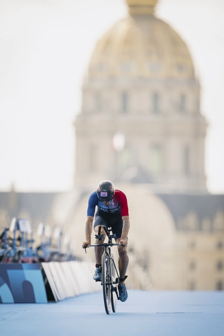 Grégoire Berthon, para triathlon, aux Jeux Paralympiques de Paris 2024