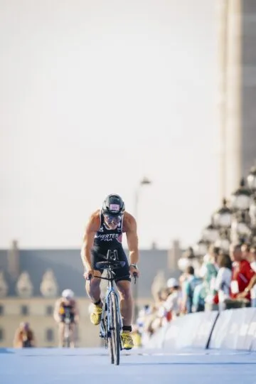 Michaël Herter, para triathlon, aux Jeux Paralympiques de Paris 2024