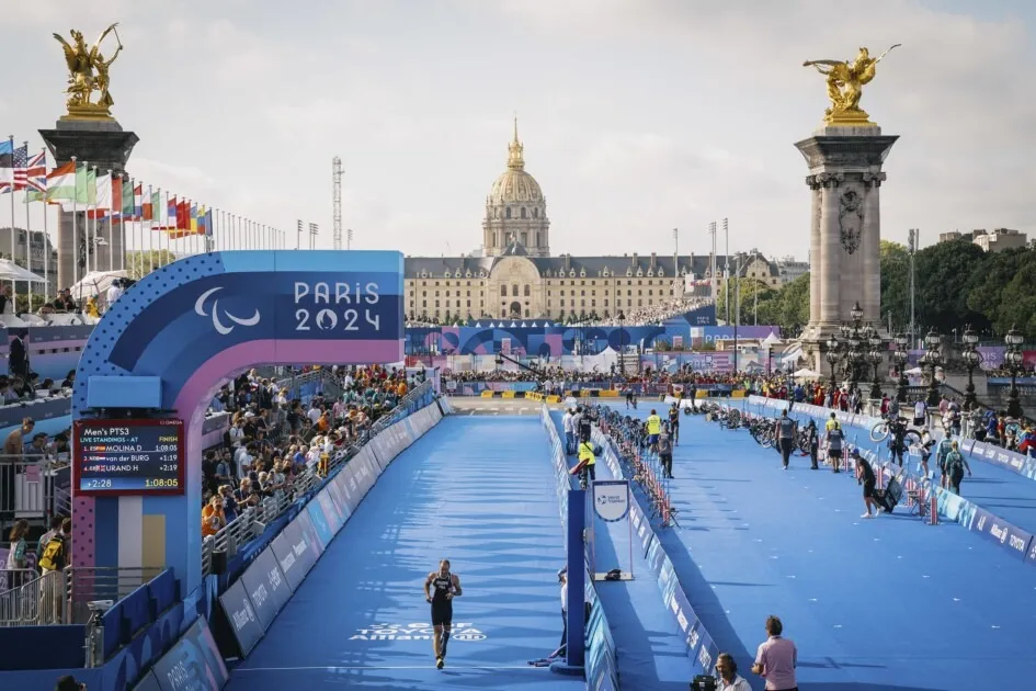 Cédric Denuzière, para triathlon, aux Jeux Paralympiques de Paris 2024