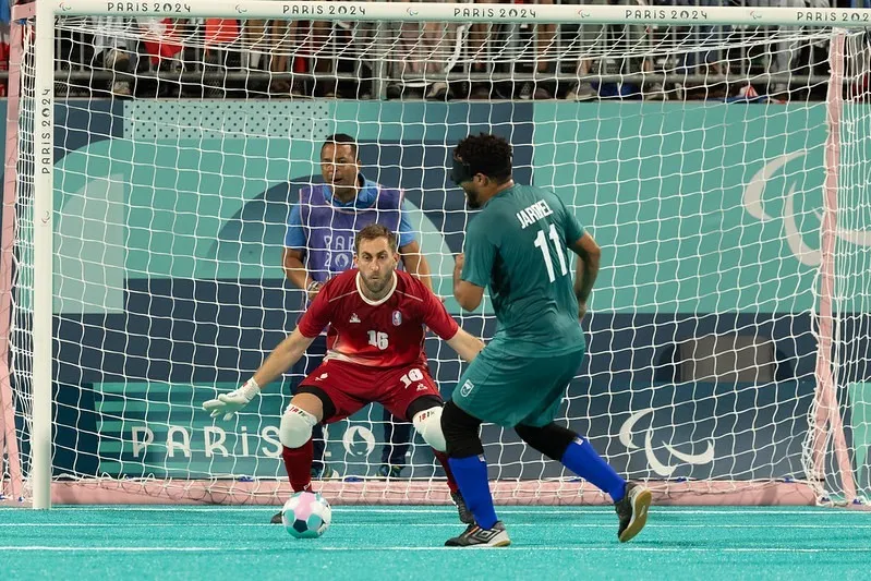 Benoit Chevreau de Montlehu, cécifoot, aux Jeux Paralympiques de Paris 2024