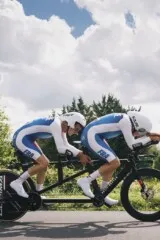 Elie De Carvalho & Mickaël Guichard, para cyclisme, aux Jeux Paralympiques de Paris 2024