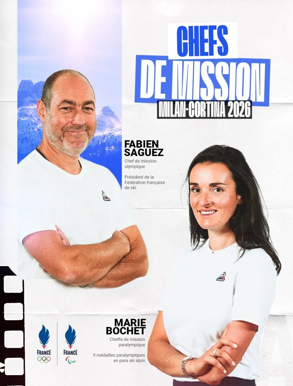 Visuel de l'annonce des chefs de mission des Jeux de Milan-Cortina 2026