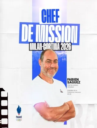 Visuel de l'annonce de Fabien Saguez en tant que chef de mission des Jeux de Milan-Cortina 2026