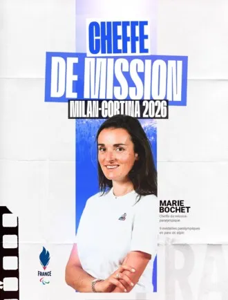 Visuel de l'annonce de Marie Bochet en tant que cheffe de mission des Jeux de Milan-Cortina 2026